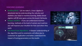 Application of linear algebra in computer science pptx | PPTX
