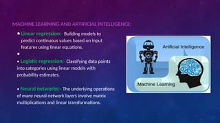 Application of linear algebra in computer science pptx | PPTX