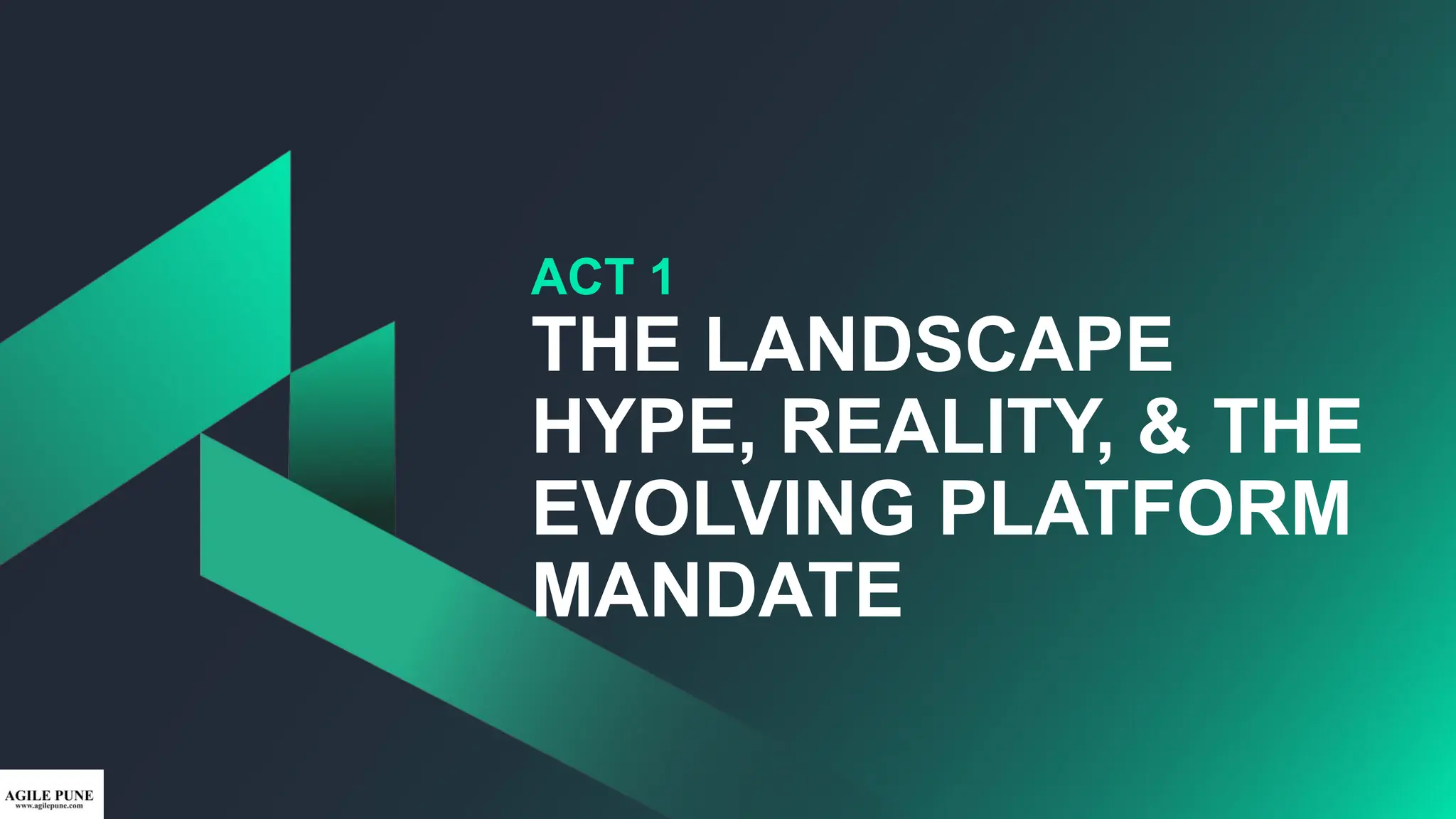 ACT 1
THE LANDSCAPE
HYPE, REALITY, & THE
EVOLVING PLATFORM
MANDATE
 