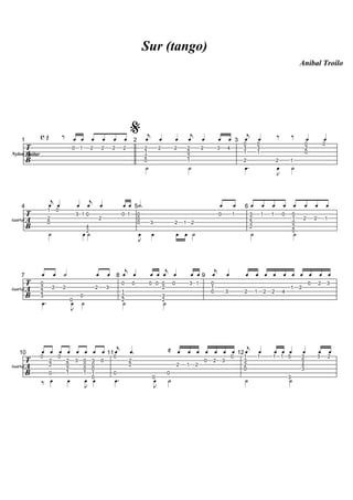 Sur. tablatura, guitarra