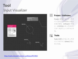Tool
Input Visualizer
                                                   Frozen / Unfrozen
                               ...