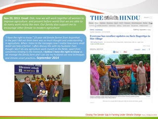 Mobile phone enabled agro-advisory services: A means to empower women farmers