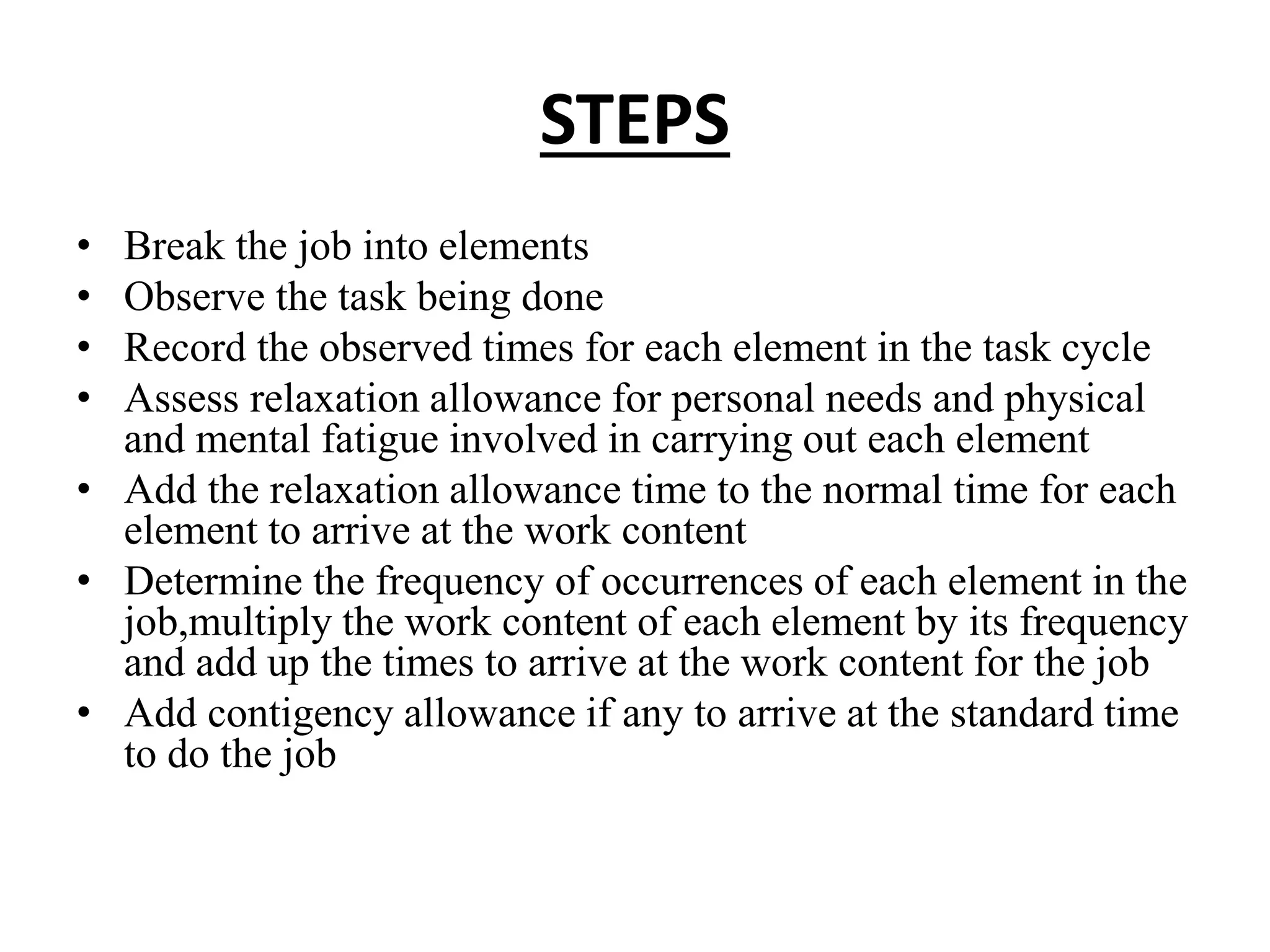 WORK MEASUREMENT | PPTX