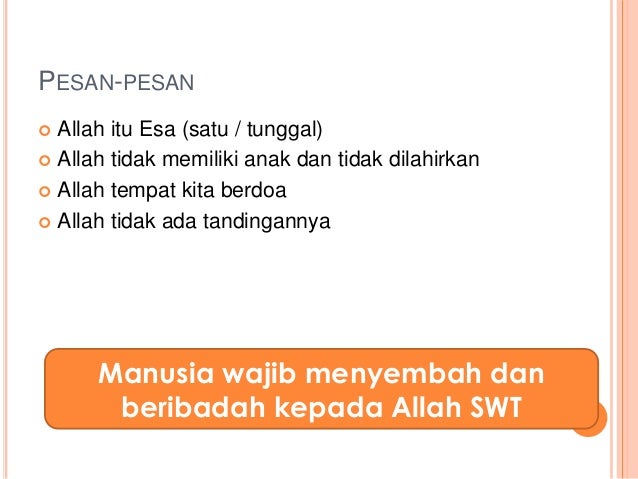Pai Kelas 1 Surat Al Ikhlas