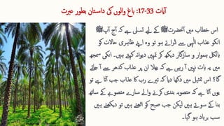 ‫ایت‬‫آ‬
33
-
17
:
‫عربت‬ ‫بطور‬ ‫تان‬‫س‬‫دا‬ ‫یک‬ ‫الوں‬‫و‬ ‫ابغ‬
‫اس‬
‫خطاب‬
‫مںی‬
‫حنرضت‬‫آ‬
‫ﷺ‬
‫ےیل‬ ‫ےک‬
‫سیل‬‫ت‬
‫کہ‬ ‫ےہ‬
‫ج‬‫آ‬
‫پ‬‫آ‬
‫ﷺ‬
‫انکو‬
‫حاالت‬ ‫ظاہری‬ ‫اےنپ‬ ‫وہ‬ ‫تو‬ ‫ہو‬ ‫اےت‬‫ر‬‫ڈ‬ ‫ےس‬ ‫ہیی‬ٰ‫ل‬‫ا‬ ‫عذاب‬
‫کو‬
‫ہںی‬ ‫کےتہ‬ ‫نہ‬‫ا‬‫و‬‫دی‬ ‫متہںی‬ ‫کر‬ ‫دیکھ‬ ‫سازگار‬ ‫و‬ ‫ار‬‫و‬‫ہم‬ ‫ابللک‬
‫۔‬
‫انکی‬
‫مسھج‬
‫ےس‬ ‫کدھر‬ ‫عذاب‬ ‫پر‬ ‫ان‬ ‫بھال‬ ‫کہ‬ ‫ےہ‬ ‫رہی‬ ‫آ‬ ‫نہںی‬ ‫ابت‬ ‫یہ‬ ‫مںی‬
‫جائے‬ ‫آ‬
‫جب‬ ‫عذاب‬ ‫اک‬ ‫رب‬ ‫تریے‬ ‫کہ‬ ‫دای‬ ‫دکھا‬ ‫مںی‬ ‫یل‬‫ث‬‫مت‬ ‫اس‬ ‫گا؟‬
‫تو‬ ‫ےہ‬ ‫ات‬‫آ‬
‫سارے‬ ‫اےل‬‫و‬ ‫کرےن‬ ‫ندی‬‫ب‬ ‫بہ‬‫و‬‫منص‬ ‫کہ‬ ‫ےہ‬ ‫ات‬‫آ‬ ‫یوں‬
‫منصوےب‬
‫ساتھ‬ ‫ےک‬
‫ت‬ ‫ہںی‬ ‫تے‬‫ٹھ‬‫ا‬ ‫کو‬ ‫بح‬‫ص‬ ‫جب‬ ‫یکن‬‫ل‬ ‫ہںی‬ ‫سوےت‬ ‫ےک‬ ‫نا‬‫ب‬
‫تے‬‫یکھ‬‫د‬ ‫و‬
‫ہںی‬
‫یا‬‫گ‬ ‫ہو‬ ‫برابد‬ ‫سب‬
‫۔‬
 