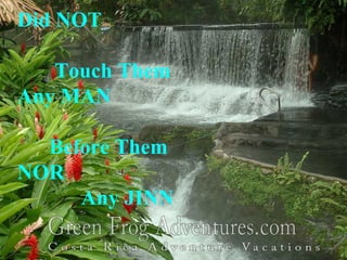 Did NOT

   Touch Them
Any MAN

  Before Them
NOR
     Any JINN
 
