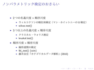 Rによるノンパラメトリック検定と効果量の出し方