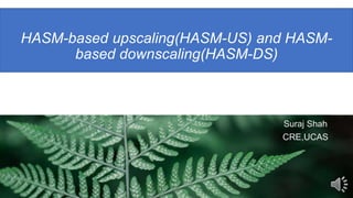 HASM-based upscaling(HASM-US) and HASM-
based downscaling(HASM-DS)
Suraj Shah
CRE,UCAS
 