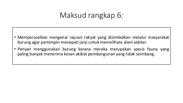 Usman Awang- Surat Daripada Masyarakat Burung Kepada Datuk Usman Awang- Surat Daripada Masyarakat Burung Kepada Datuk