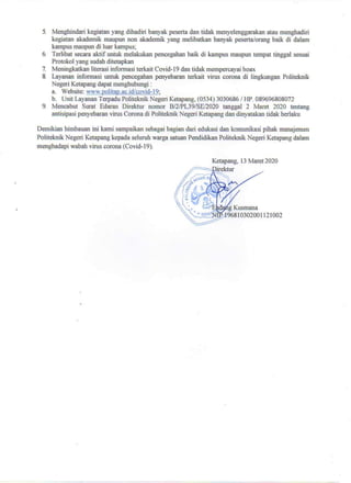 Surat edaran-direktur-politap