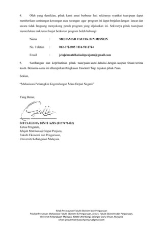 Format Surat Ke Dekan Fep Ukm Inggeris