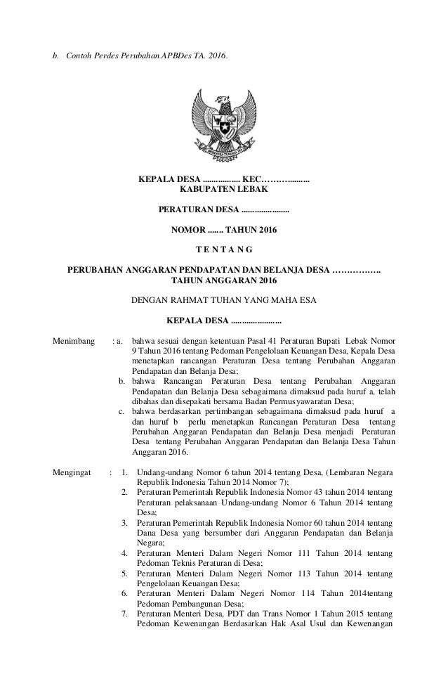 Surat kaban bpmpd perubahan apb des 2020