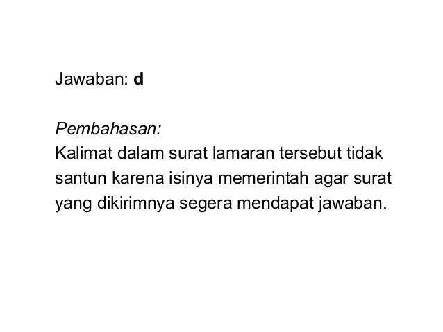 Contoh Balasan Surat Lamaran Yang Ditolak Dengan Santun 