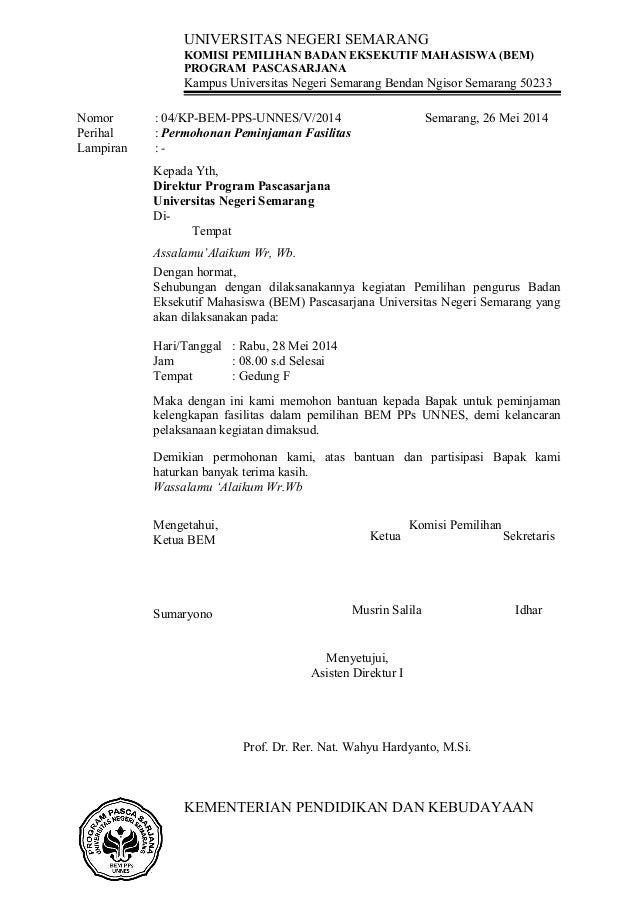 Surat Surat Bem Pps Unnes