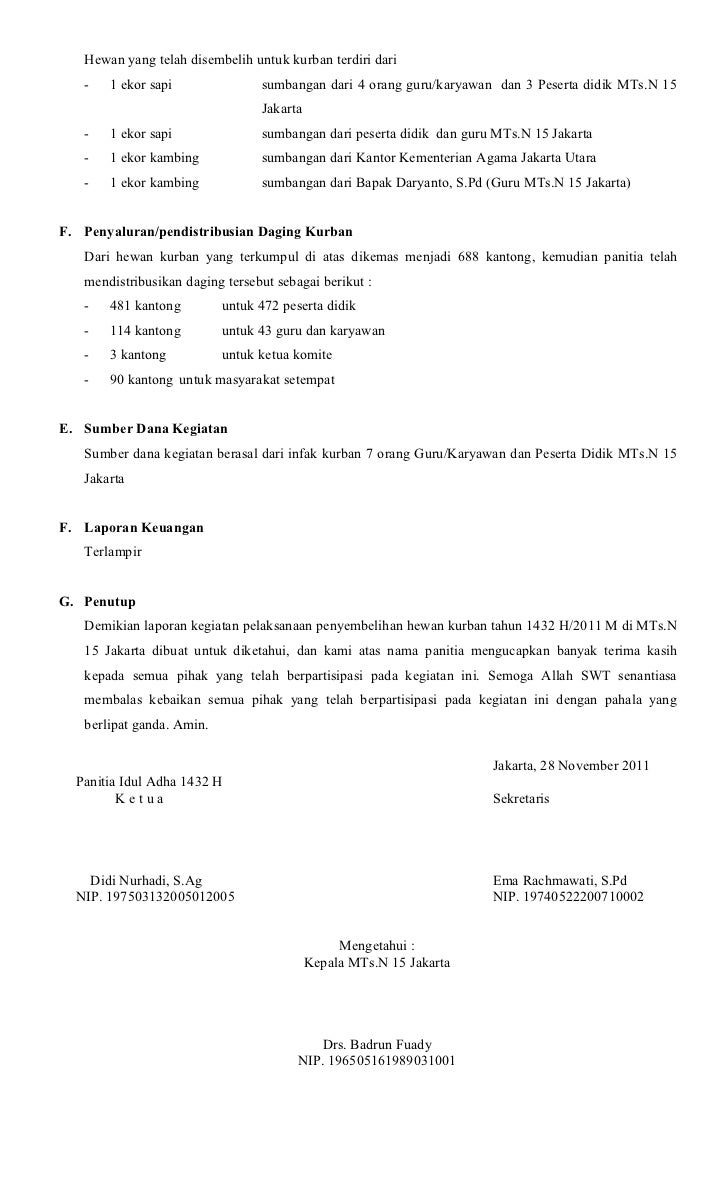 Surat Menyurat Acara idul adha 1431 H 2011