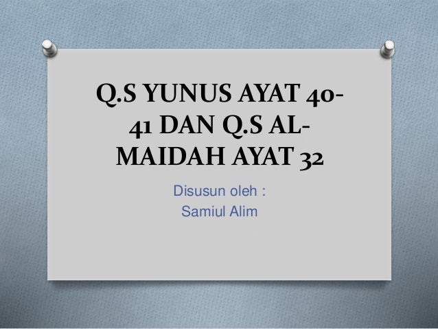 ppt surat yunus dan maidah