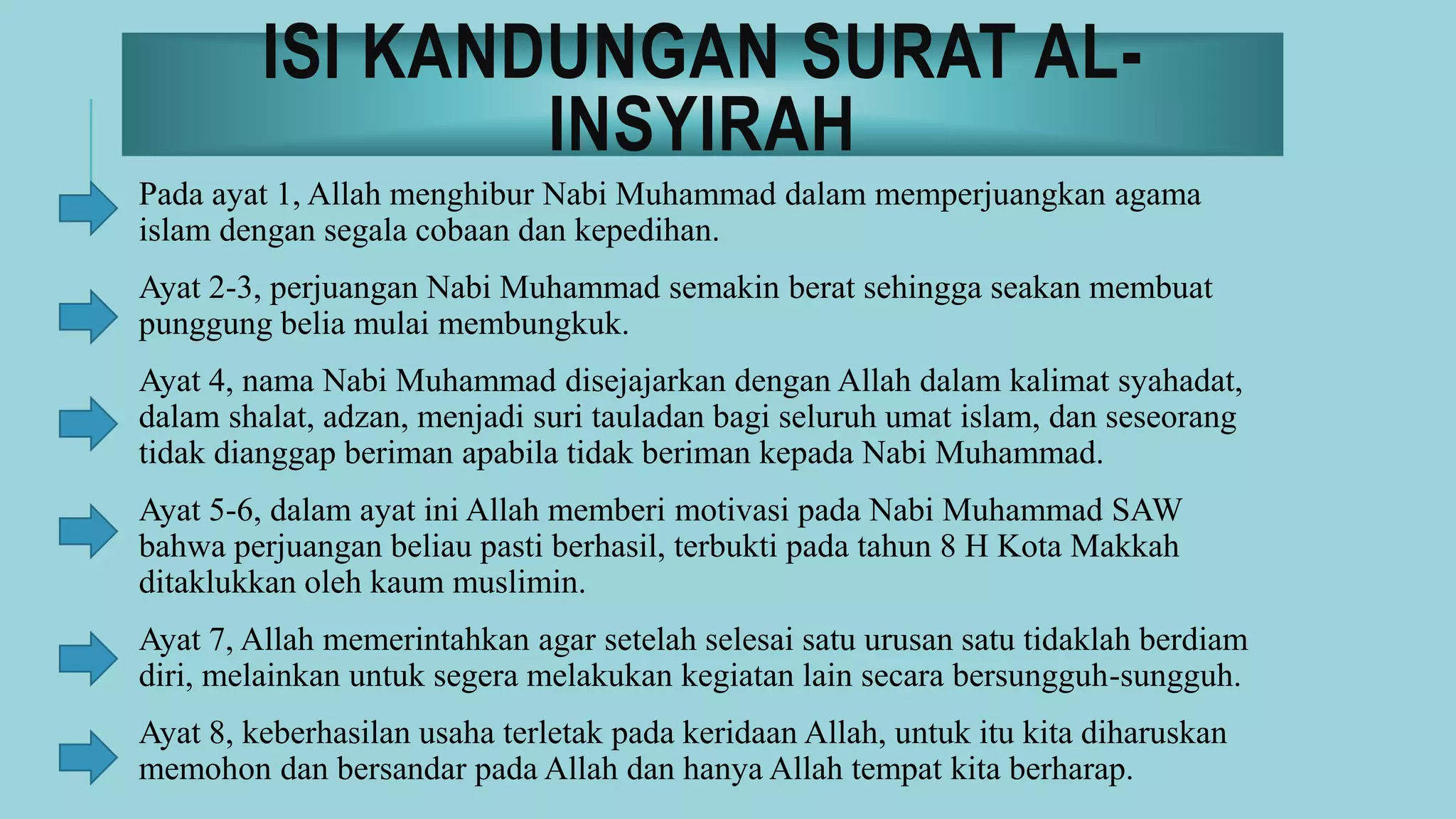 Surat al insyirah (kandungan,isi) | PPTX
