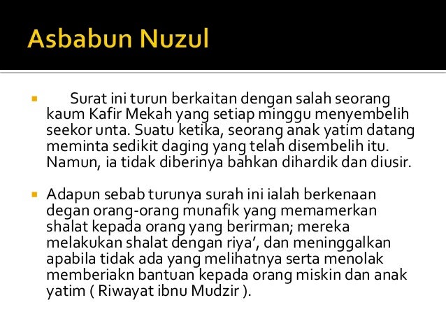 Kandungan Surat Al Maun : Isi Kandungan Surat Al Maun Teks Arab Latin