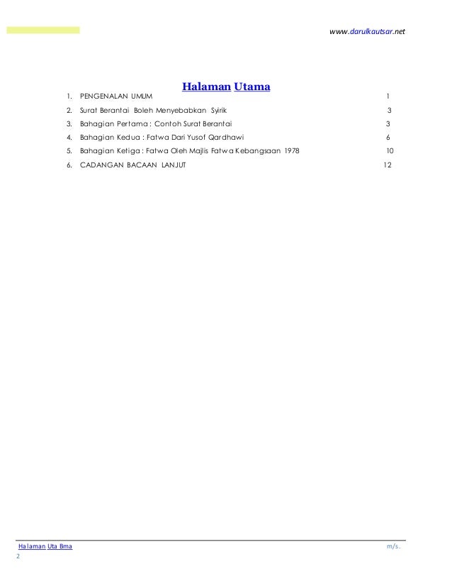 Contoh Surat Berantai Contoh Surat