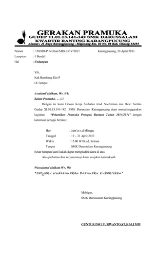 Surat surat Pelantikan bantara