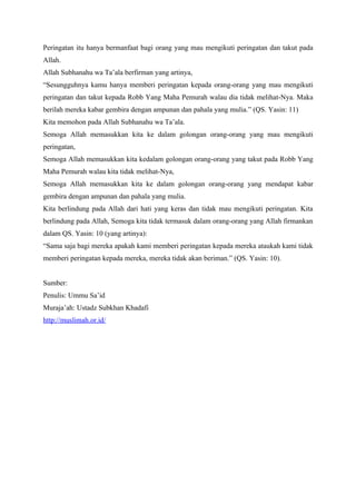 Surat cinta untuk saudariku