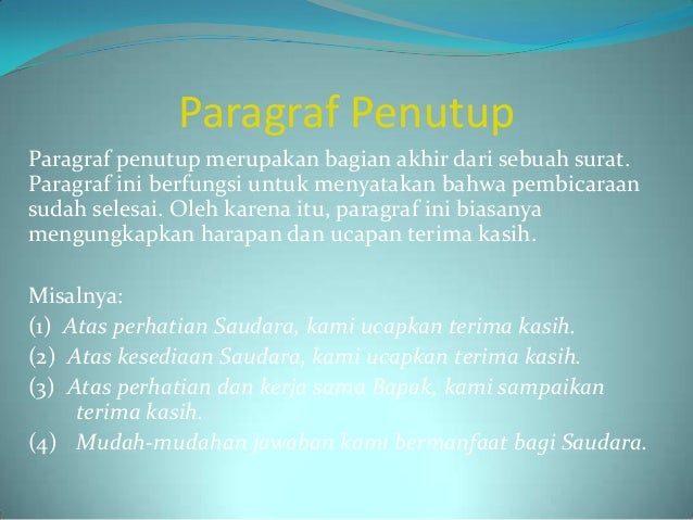 Bahasa dalam Surat Menyurat