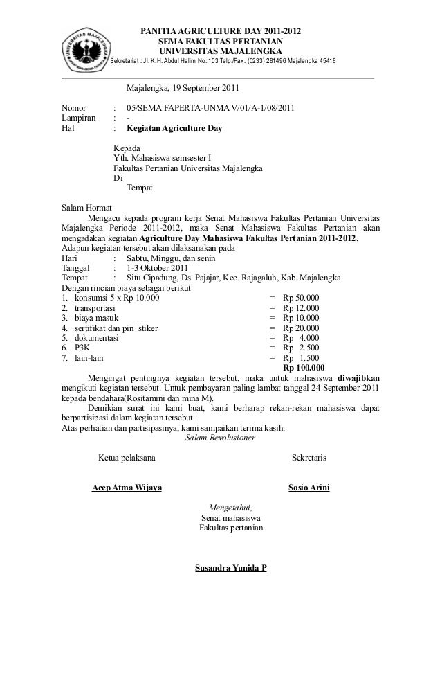 Kop Surat Universitas - Contoh Kop Surat