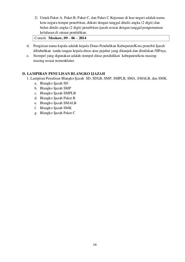 Contoh Surat Edaran Petunjuk Ujian Nasional - Surat 35