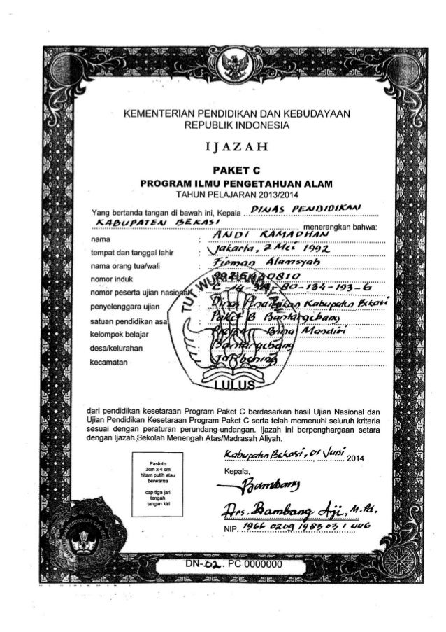 Contoh Huruf Untuk Penulisan Ijazah Soal Populer