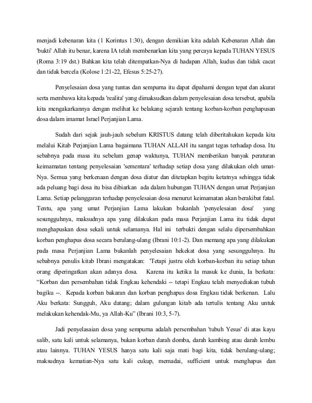 Solusi Yang Jitu Dan Sempurna Terhadap Dosa