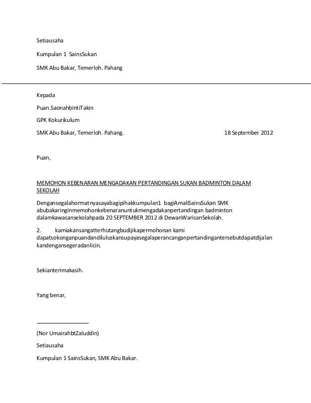 surat rasmi in bahasa inggeris 60 surat rasmi in bahasa inggeris 30
