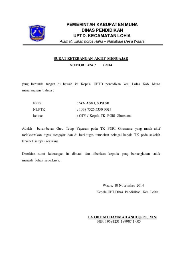 Surat Tugas Mengajar - Homecare24
