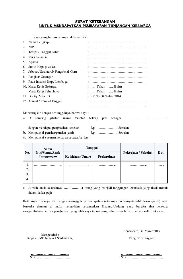 Contoh Pengisian Surat Pernyataan Cpns - Delinewstv