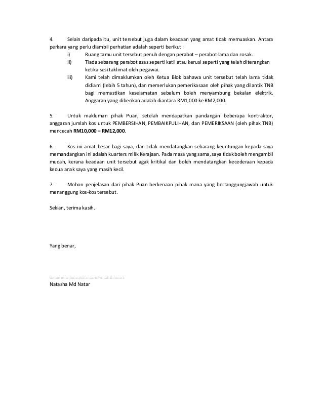 Surat Rayuan Kuarters - Selangor g