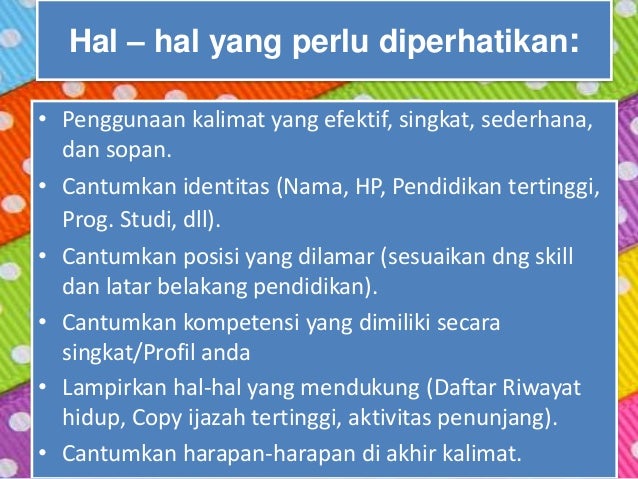 Materi Kelas XII "Surat lamaran pekerjaan"