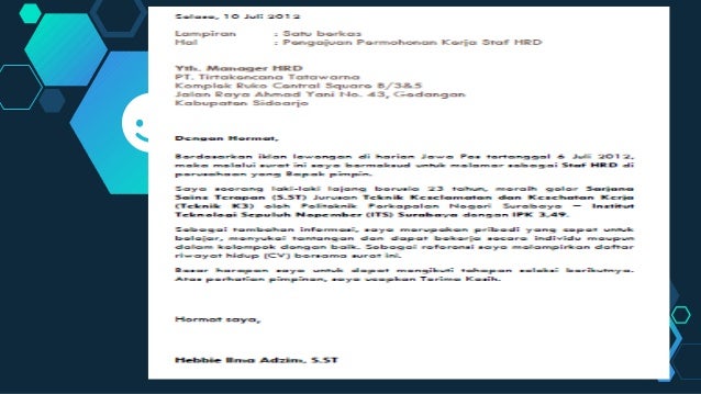 Surat lamaran pekerjaan