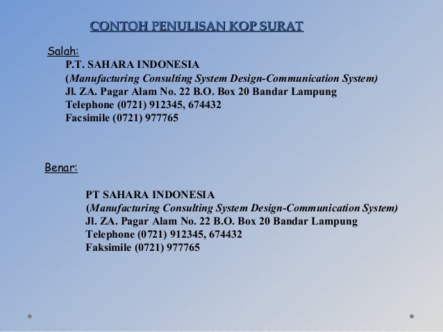 Surat menyurat presentasi