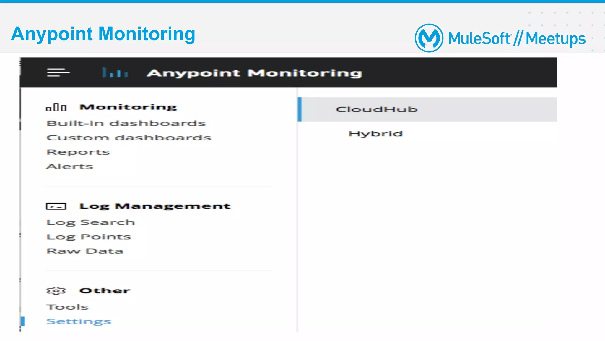 Anypoint Monitoring
 