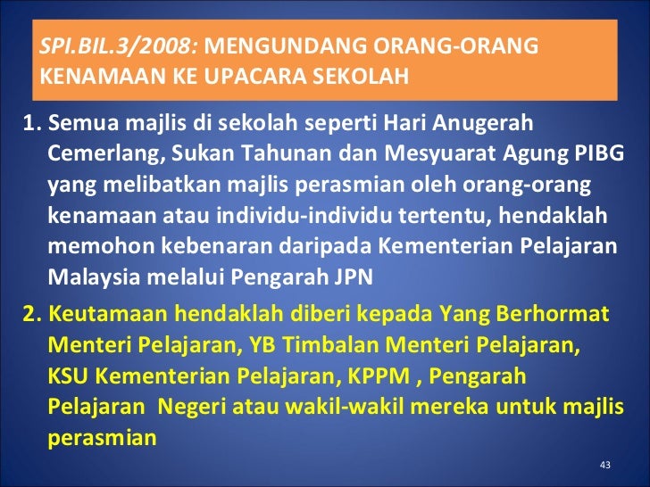 Surat Pekeliling Ikhtisas Berkaitan Aktiviti Kokurikulum