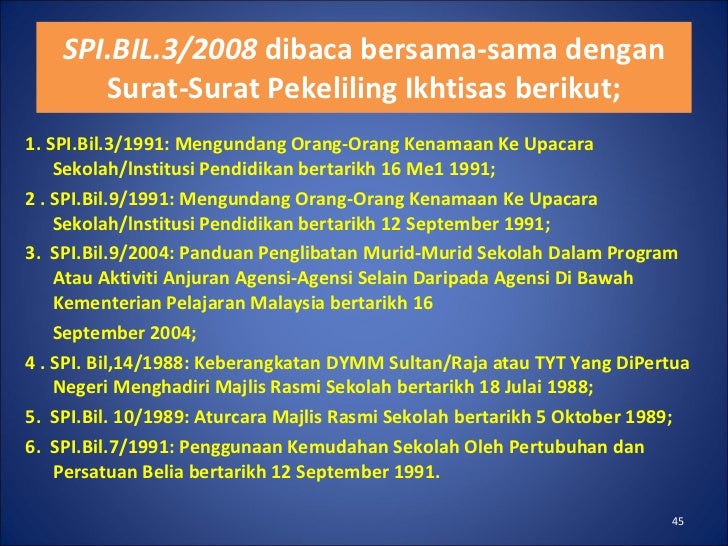 Surat Pekeliling Ikhtisas kOKURIKULUM
