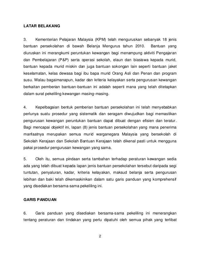 Surat pekeliling kewangan bilangan 8 tahun 2010