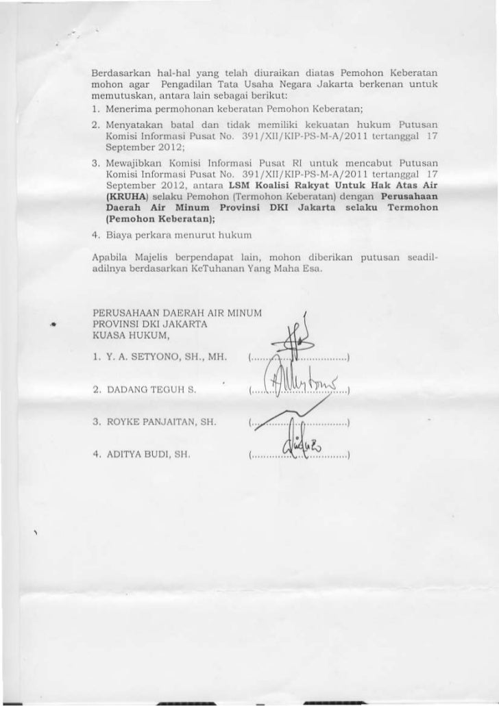 Surat Pemberitahuan Keberatan Pdam Ptun Contoh Surat Pernyataan Jual Beli Tanah Warisan.