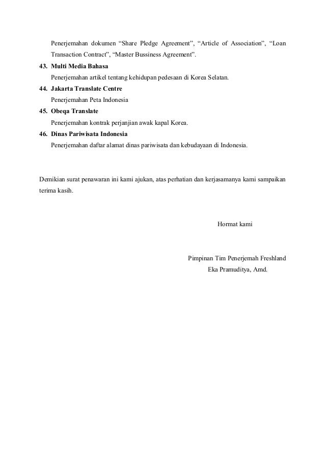 Surat pengajuan kerjasama