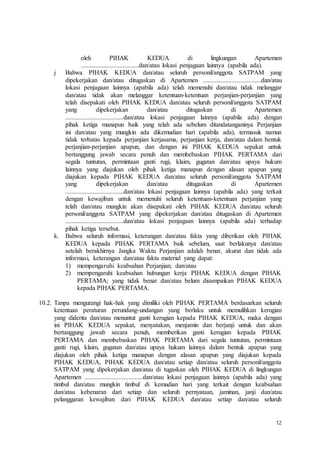 Contoh Surat Perjanjian Kerja Jasa Pengamanan Apartemen Terbaru Beli