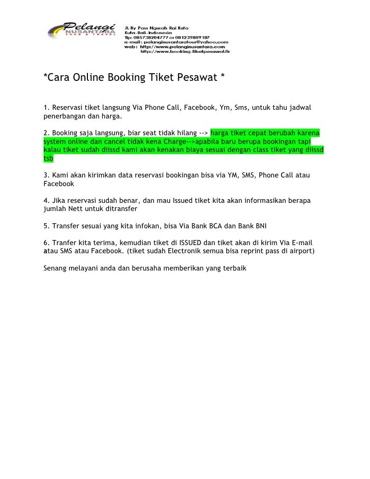 Contoh Surat Permohonan Booking Group Tiket Pesawat Kumpulan Surat Penting