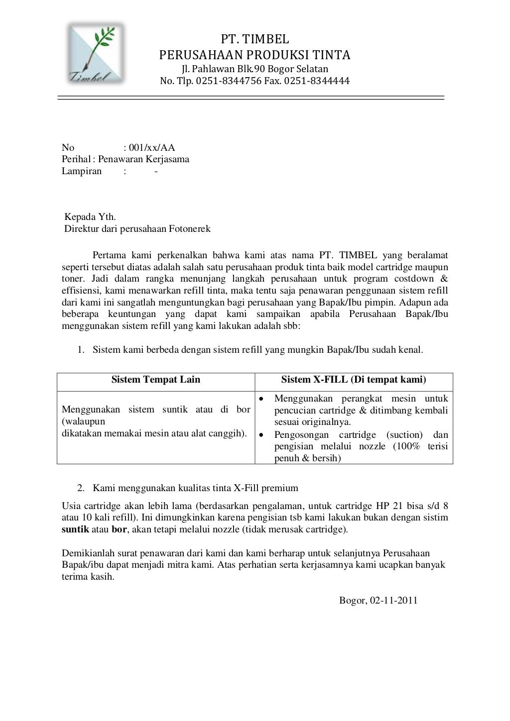 Surat permohonan dan permintaan
