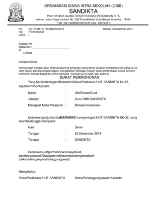 Surat Permohonan Juri Lomba