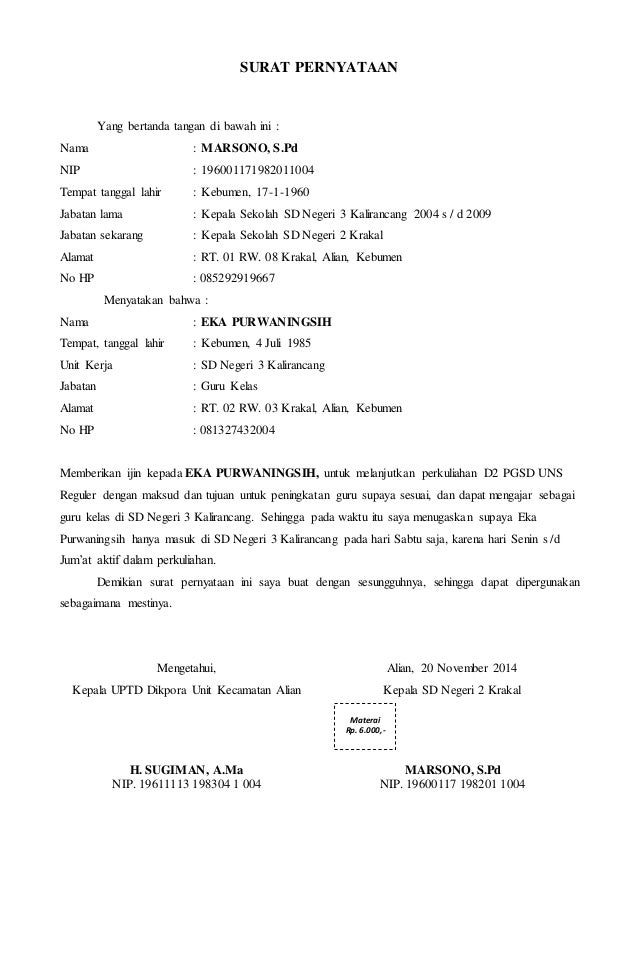 Yuk Simak Contoh Surat Keterangan Formasi Guru Terbaik Buat Contoh