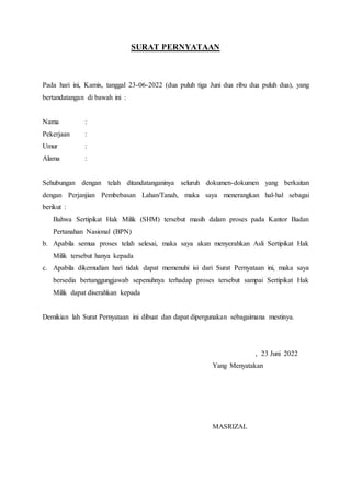 13 Contoh Surat Pernyataan Docx Kumpulan Letter - IMAGESEE