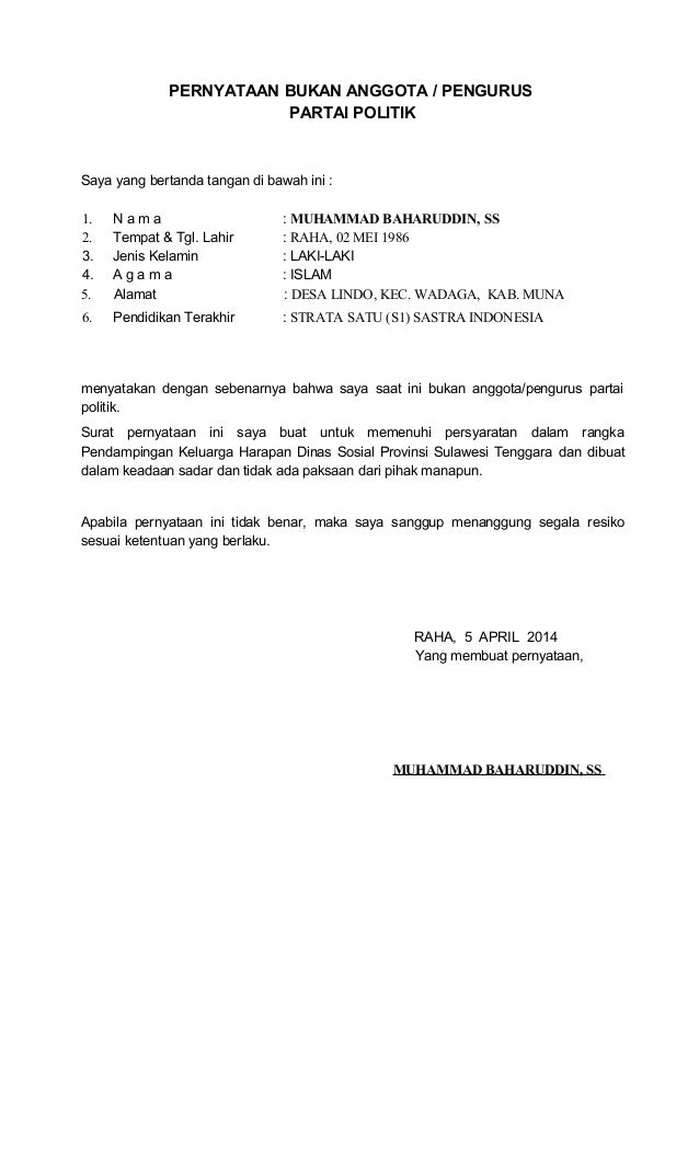 Surat pernyataan bukan_anggota_partai_politik